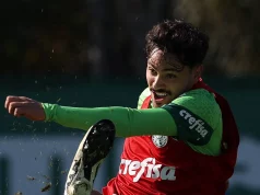 Maurício durante treino do Palmeiras (Foto: Reprodução/Palmeiras)